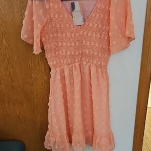 Peach Mini Dress